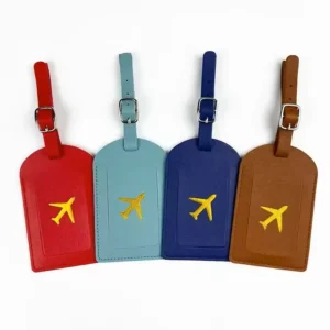 Stamped Leather Luggage Tag