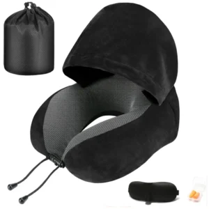 Neck Pillow Memory Foam with Hood